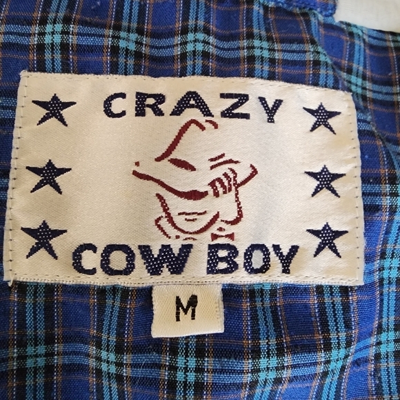 Crazy Cowboy Men’s Western Pearl Snap Shirt M Set of 2 Brushpopper BoxB - Picture 5 of 11